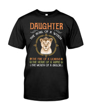 Load image into Gallery viewer, Daughter The Soul Of Witch The Fire Of Lioness Guys Tee