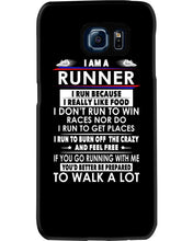 Load image into Gallery viewer, I Am A Runner I Run Because I Really Like Food Custom Design Phone case