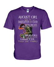 Load image into Gallery viewer, August Girl Daughter Of God Meaningful Gift For Women Guys V-Neck
