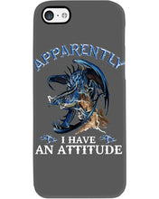 Load image into Gallery viewer, Apparently I Have An Attitude Blue Dragon Phone case