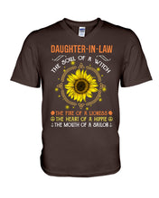 Load image into Gallery viewer, Daughter-in-law A Soul Of A Witch Fire Of A Lioness Guys V-Neck