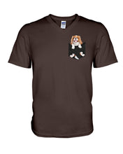 Load image into Gallery viewer, Cavalier King Charles Spaniel In Pocket - Dogs Lovers Gift Guys V-Neck