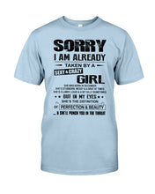 Load image into Gallery viewer, I'm Already Taken By A Sexy And Crazy Girl She Was Born In December Guys Tee