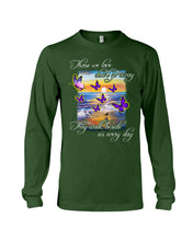 Load image into Gallery viewer, Butterfly Sunset On Beach Those We Love Don't Go Away Gift For Lover Unisex Long Sleeve