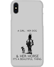 Load image into Gallery viewer, A Girl Her Dog Her Horse It's A Beautiful Thing Phone case