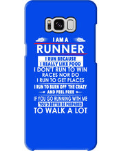 Load image into Gallery viewer, I Am A Runner I Run Because I Really Like Food Custom Design Phone case
