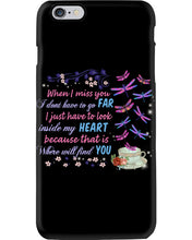 Load image into Gallery viewer, Butterflies When I Miss You I Just Have To Look Inside My Heart Gift For Lover Phone case