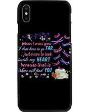 Load image into Gallery viewer, Butterflies When I Miss You I Just Have To Look Inside My Heart Gift For Lover Phone case