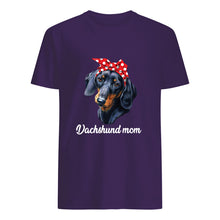Load image into Gallery viewer, Dachshund Mom With Polka Dots Hair Red Bow Gift For Dog Lovers Guys Tee