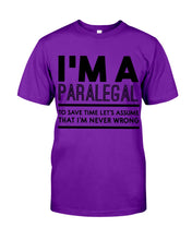 Load image into Gallery viewer, I'm A Paralegal Special Unique Custom Design Guys Tee