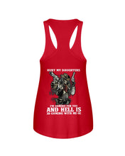 Load image into Gallery viewer, I'm Coming For You And Hell Is Coming With Me Ladies Flowy Tank