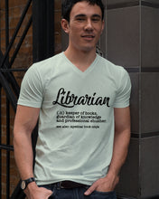 Load image into Gallery viewer, Librarian Keeper Of Books Guardian Of Knowledge Custom Design Guys V-Neck