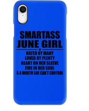 Load image into Gallery viewer, Birthday Gift For Smartass June GirlHeart On Her Sleeve Phone case