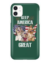 Load image into Gallery viewer, Keep America Great Yorkshire Terrier Gift For Dog Lovers Phone case