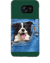 Load image into Gallery viewer, Border Collie In Denim Pocket Gift For Dog Lovers Phone case