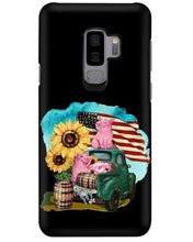 Load image into Gallery viewer, Black Phone Case With Pig Sunflower Gift For Pig Lovers Phone case