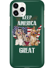 Load image into Gallery viewer, Keep America Great Yorkshire Terrier Gift For Dog Lovers Phone case