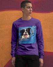 Load image into Gallery viewer, Border Collie In Denim Pocket Gift For Dog Lovers Unisex Long Sleeve