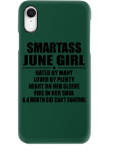 Load image into Gallery viewer, Birthday Gift For Smartass June GirlHeart On Her Sleeve Phone case