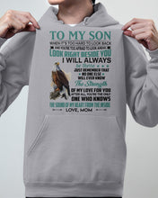Load image into Gallery viewer, Look Right Beside You Eagle Mom Gift For Son Hoodie