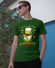 Load image into Gallery viewer, Baseball Drink Beer Day St Patrick's Day Gift For Baseball Lovers Guys Tee