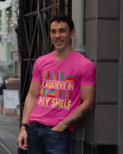 Load image into Gallery viewer, I Believe In My Shelf Trending For Book Lovers Guys V-Neck