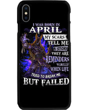 Load image into Gallery viewer, I Was Born In April My Scars Tell Me A Story Trending Phone case