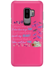 Load image into Gallery viewer, Butterflies When I Miss You I Just Have To Look Inside My Heart Gift For Lover Phone case