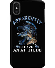 Load image into Gallery viewer, Apparently I Have An Attitude Blue Dragon Phone case