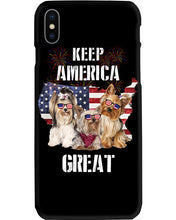 Load image into Gallery viewer, Keep America Great Yorkshire Terrier Gift For Dog Lovers Phone case