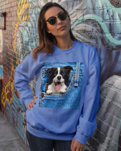 Load image into Gallery viewer, Border Collie In Denim Pocket Gift For Dog Lovers Sweatshirt