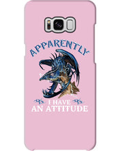 Load image into Gallery viewer, Apparently I Have An Attitude Blue Dragon Phone case