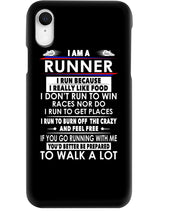 Load image into Gallery viewer, I Am A Runner I Run Because I Really Like Food Custom Design Phone case