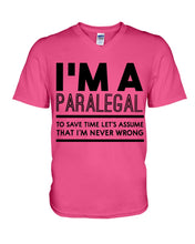 Load image into Gallery viewer, I'm A Paralegal Special Unique Custom Design Guys V-Neck