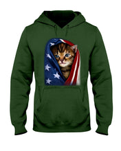 Load image into Gallery viewer, Lovely Tote Bag Cat In American Flag Gift For Cat Lovers Hoodie