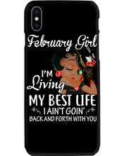 Load image into Gallery viewer, Betty Boop February Girl Living My Best Life Birthday Meaningful Gift Phone case