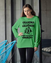 Load image into Gallery viewer, Grandma And Grandson A Bond That Can't Be Broken Custom Design Unisex Long Sleeve