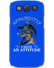 Load image into Gallery viewer, Apparently I Have An Attitude Blue Dragon Phone case