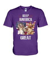 Load image into Gallery viewer, Keep America Great Yorkshire Terrier Gift For Dog Lovers Guys V-Neck
