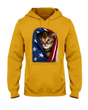 Load image into Gallery viewer, Lovely Tote Bag Cat In American Flag Gift For Cat Lovers Hoodie