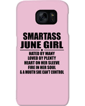 Load image into Gallery viewer, Birthday Gift For Smartass June GirlHeart On Her Sleeve Phone case