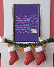 Load image into Gallery viewer, Butterflies When I Miss You I Just Have To Look Inside My Heart Gift For Lover Vertical Poster