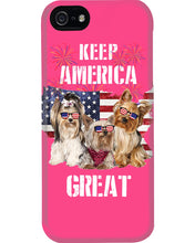 Load image into Gallery viewer, Keep America Great Yorkshire Terrier Gift For Dog Lovers Phone case