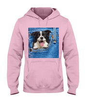 Load image into Gallery viewer, Border Collie In Denim Pocket Gift For Dog Lovers Hoodie