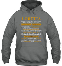 Load image into Gallery viewer, Loretta Custom Name Gift A Warrior's Mentality With A Poet's Soul Hoodie