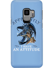 Load image into Gallery viewer, Apparently I Have An Attitude Blue Dragon Phone case