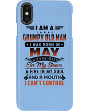 Load image into Gallery viewer, I'm A Grumpy Old Man I Was Born In May With My Heart Phone case