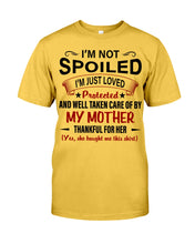 Load image into Gallery viewer, I'm Just Loved Protected And Well Taken Care Of My Mother Gift For Daughter Guys Tee