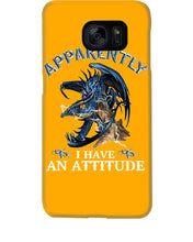 Load image into Gallery viewer, Apparently I Have An Attitude Blue Dragon Phone case
