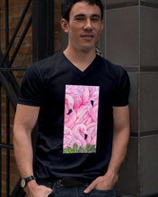 Load image into Gallery viewer, Beautiful Flamingo And Feather Gift For Flamingo Lovers Guys V-Neck